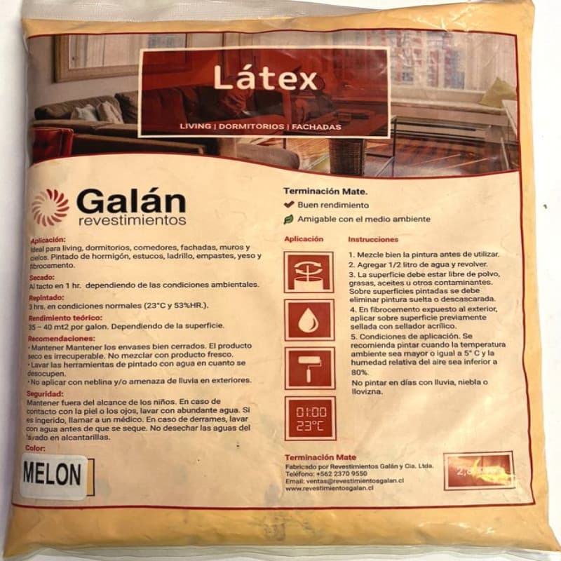 Imagen de LATEX GALAN BOLSA 2.8KG MELON