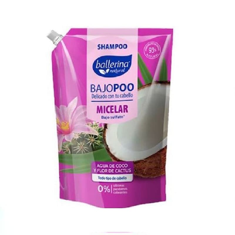 Imagen de SHAMPOO BALLERINA AGUA DE COCO Y FLOR DE CACTUS 750ML.