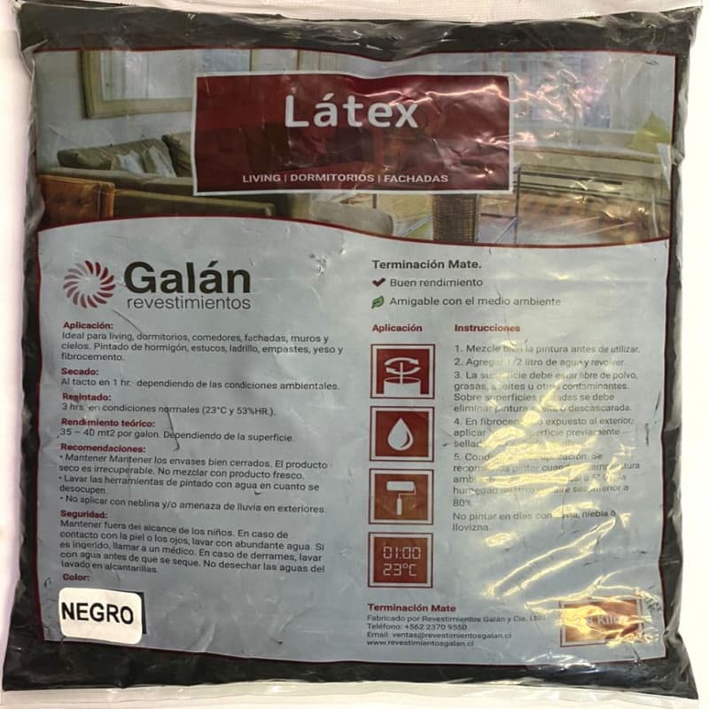 Imagen de LATEX GALAN BOLSA 2.8KG NEGRO