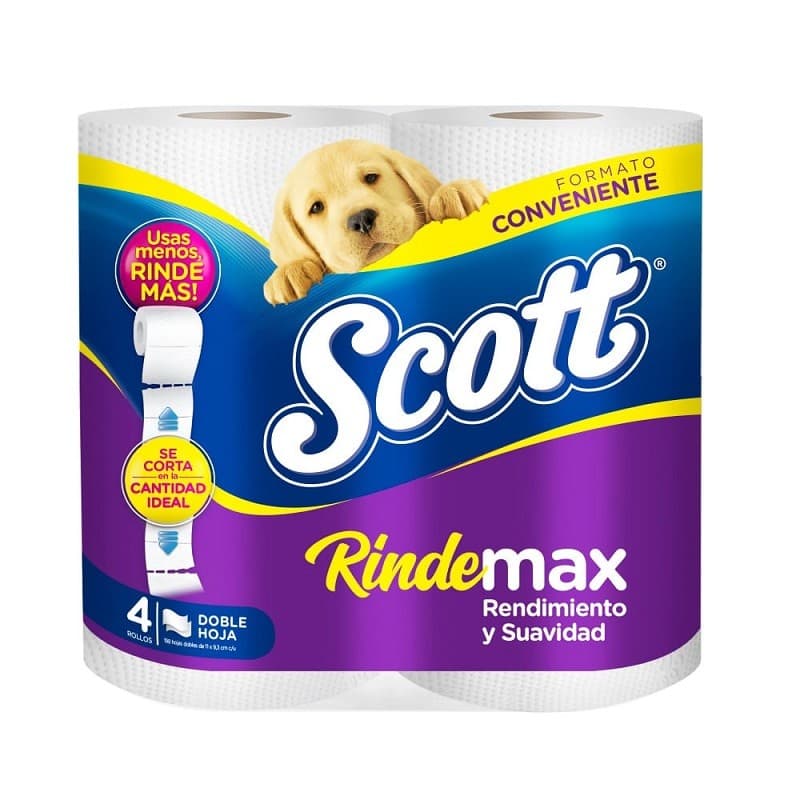 Imagen de PAPEL HIGIENICO SCOTT RINDEMAX 21MT X4ROLLOS