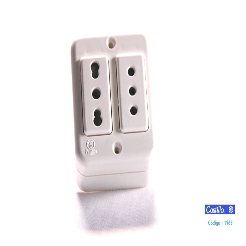 Imagen de ENCHUFE SOBREPUESTO DOBLE 10A + 16A