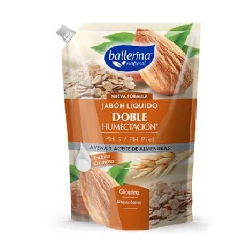 Imagen de JABON LIQUIDO BALLERINA AVENA ACEITE DE ALMENDRAS DP 750ML