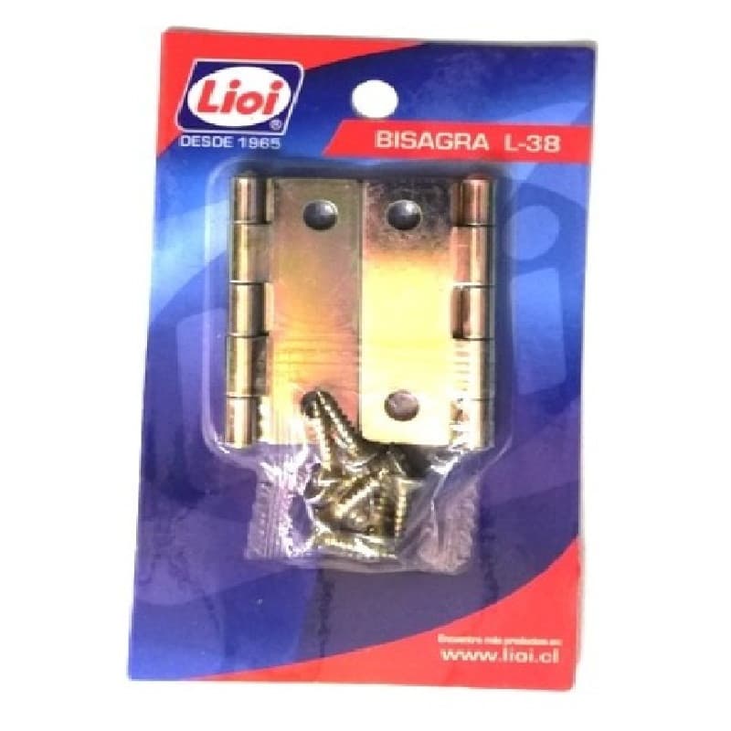 Imagen de BISAGRA DORADA L-38 1.5" 2PCS