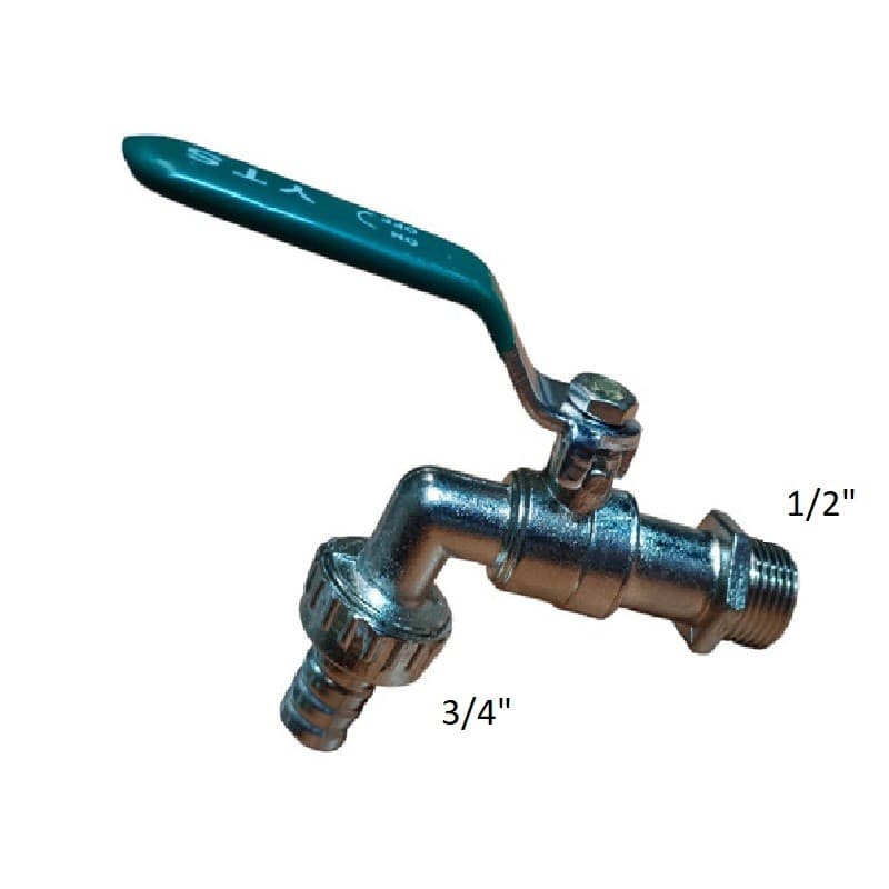 Imagen de LLAVE JARDIN/LAVADERO BOLA 1/2" X 3/4"