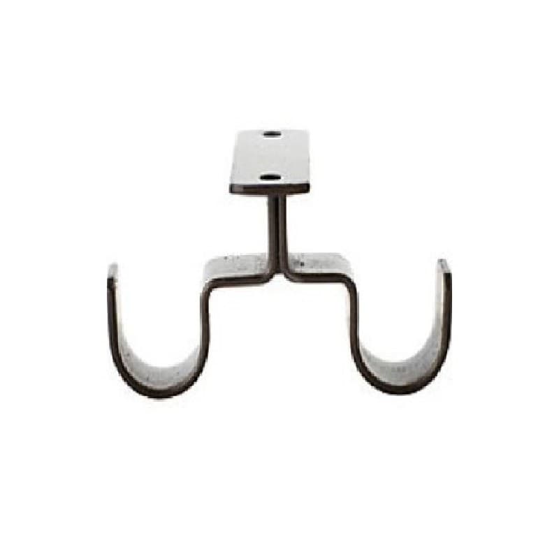 Imagen de SOPORTE DOBLE TECHO PARA BARRA DE CORTINA NEGRO 19MM