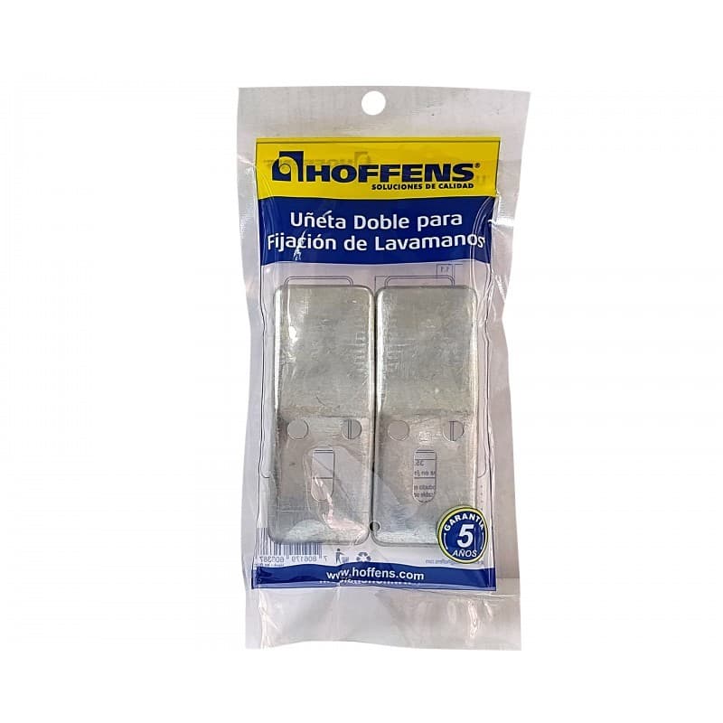 Miniatura 2 de UÑETA DOBLE PARA FIJACION DE LAVAMANO