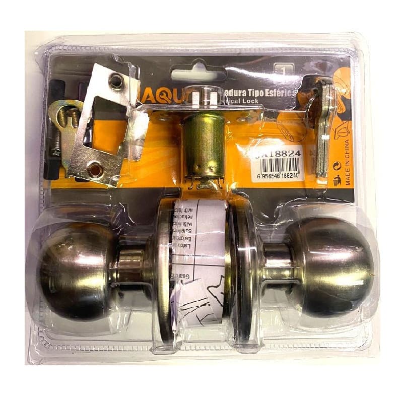 Miniatura 2 de CERRADURA POMO BAÑO Y DORMITORIO PLATA