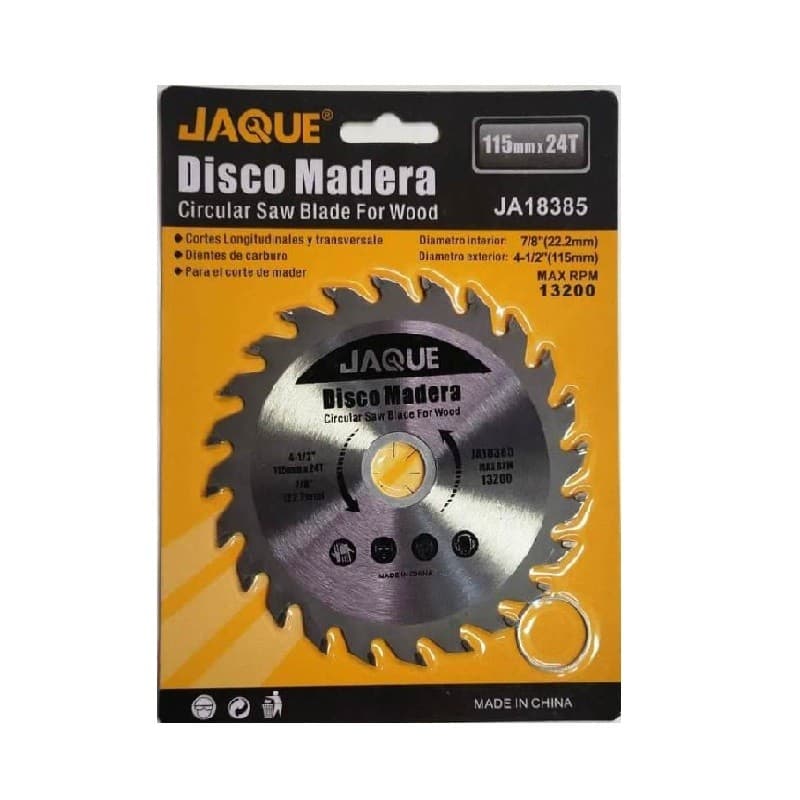 Imagen de DISCO CORTE MADERA 115MM X 24T
