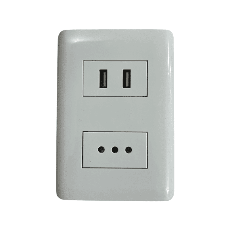 Imagen de TOMA CORRIENTE + TOMA 2 USB PORT