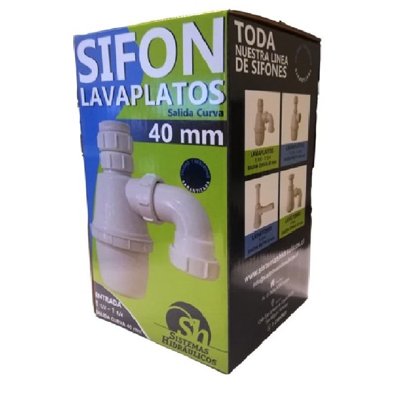 Miniatura 2 de SIFON LAVAPLATOS 11/4 - 11/2 S/CURVA 40MM