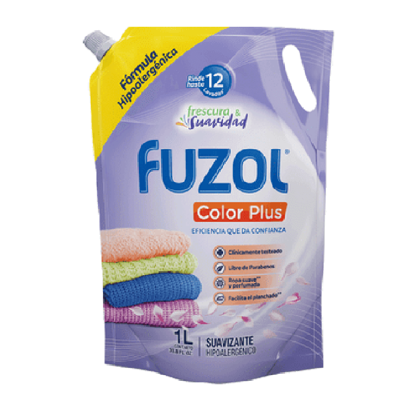 Imagen de SUAVIZANTE FUZOL COLOR PLUS DP 1LT