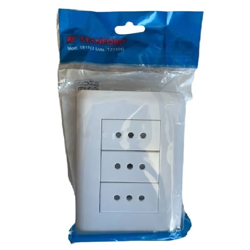 Miniatura 3 de ENCHUFE HEMBRA TRIPLE 10A BLANCO