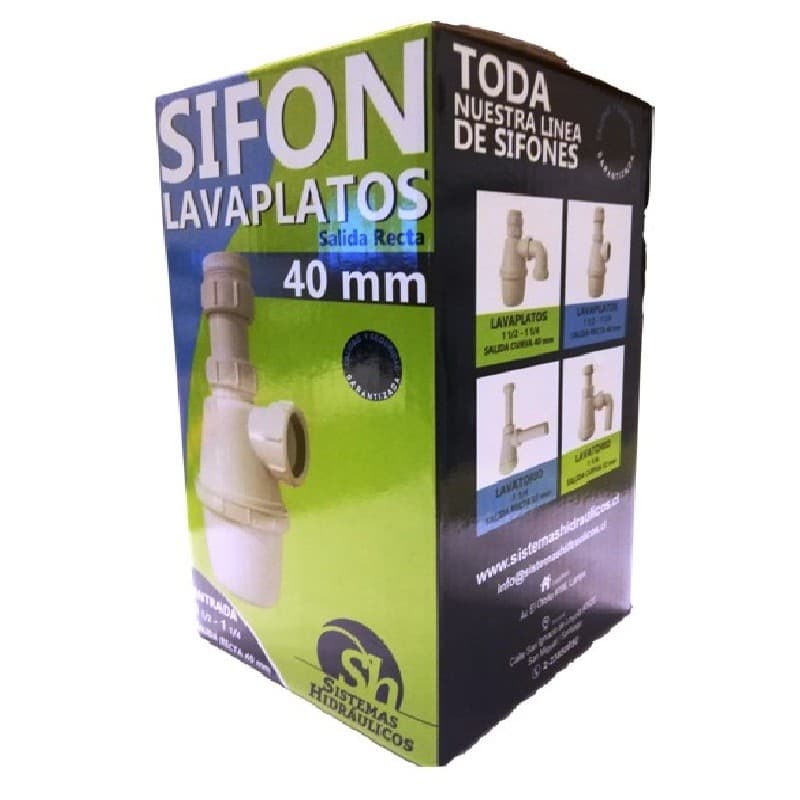 Miniatura 2 de SIFON LAVAPLATOS 11/4 - 11/2 S/RECTA 40MM