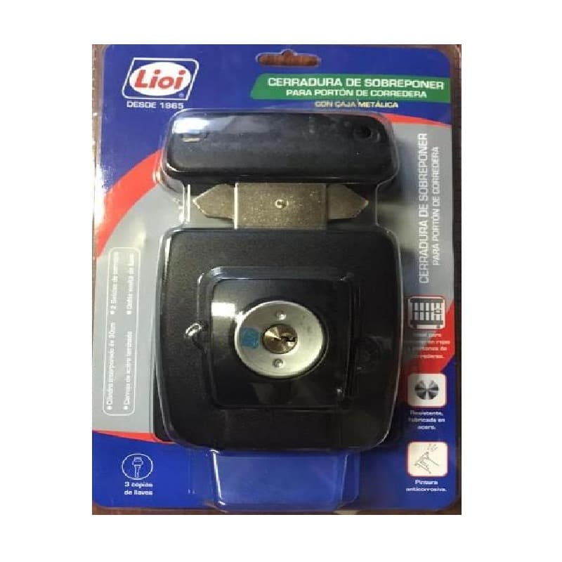 Miniatura 2 de CERRADURA SOBREPONER PORTON CORREDERA C/CAJA