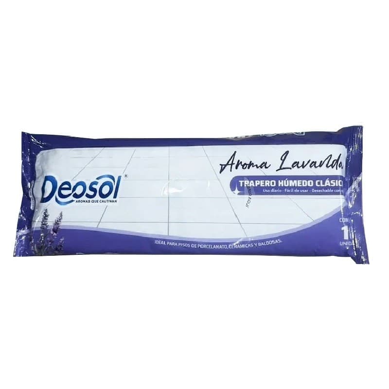 Imagen de TRAPERO HUMEDO DEOSOL CLASICO 10UNDS LAVANDA