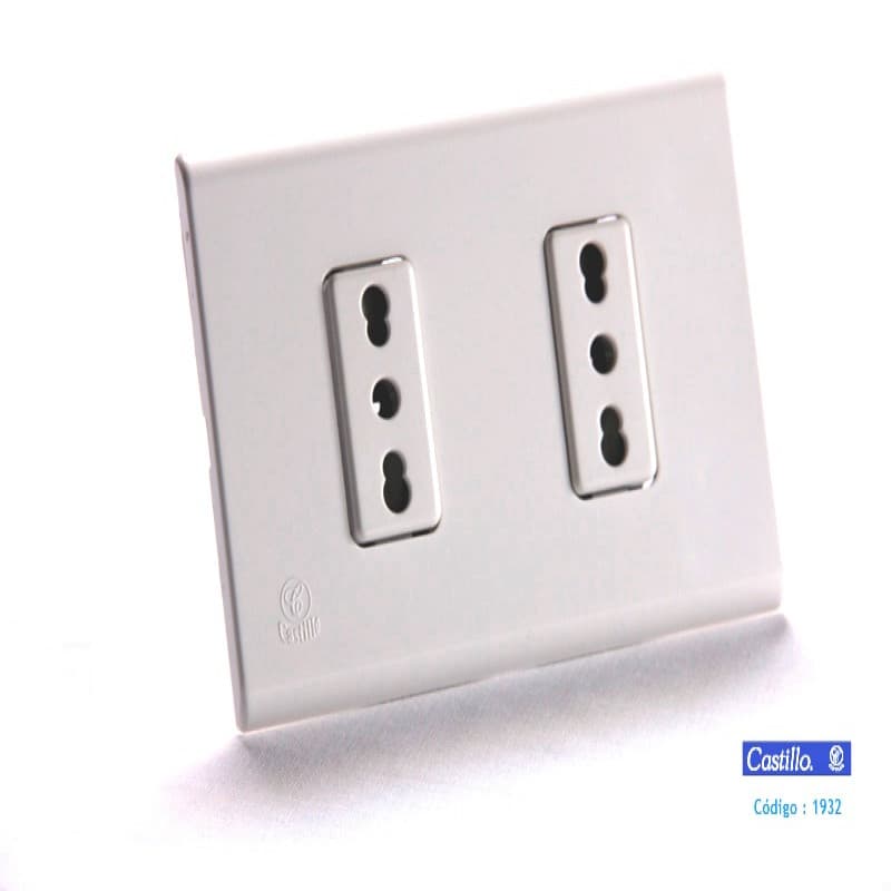 Imagen de ENCHUFE HEMBRA DOBLE 16A BLANCO