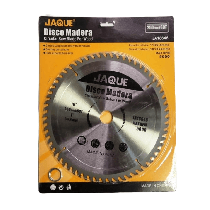 Imagen de DISCO CORTE MADERA 250MM X 60T