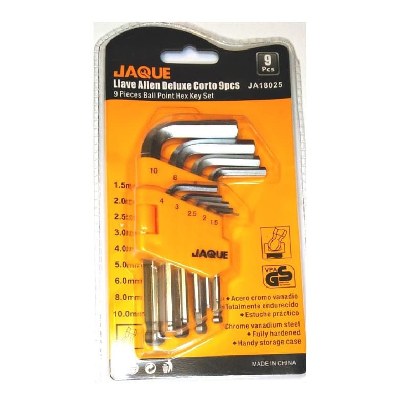 Imagen de LLAVE ALLEN CORTO SET 9PCS