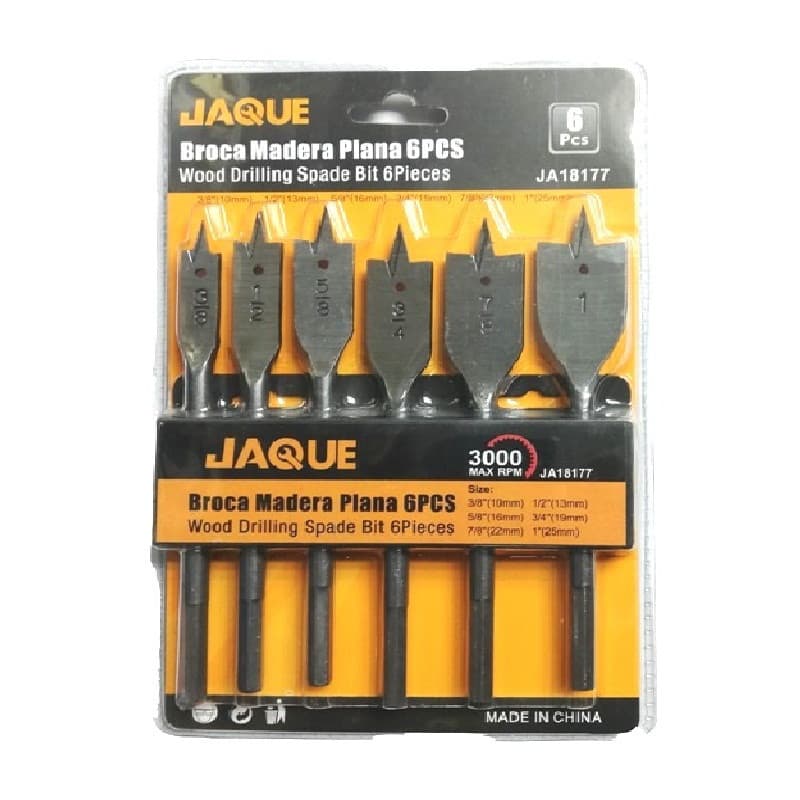 Imagen de BROCA PLANA PARA MADERA SET 6PCS