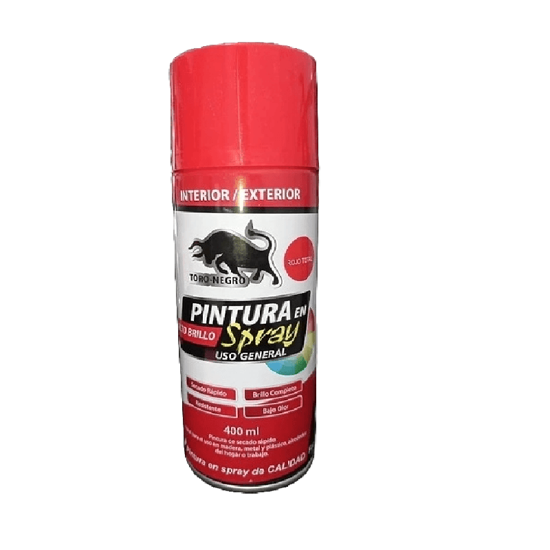 Imagen de ESMALTE SINTETICO SPRAY TORO NEGRO ROJO TOTAL