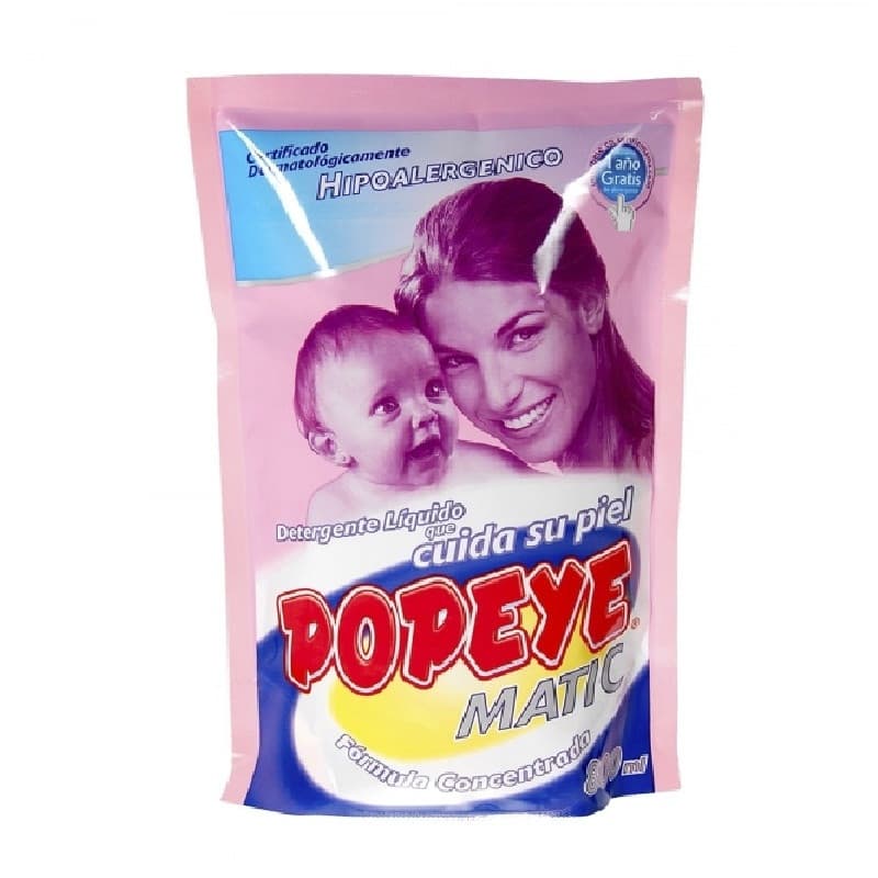 Imagen de DETERGENTE LIQUIDO HIPOALERGENICO POPEYE 800ML