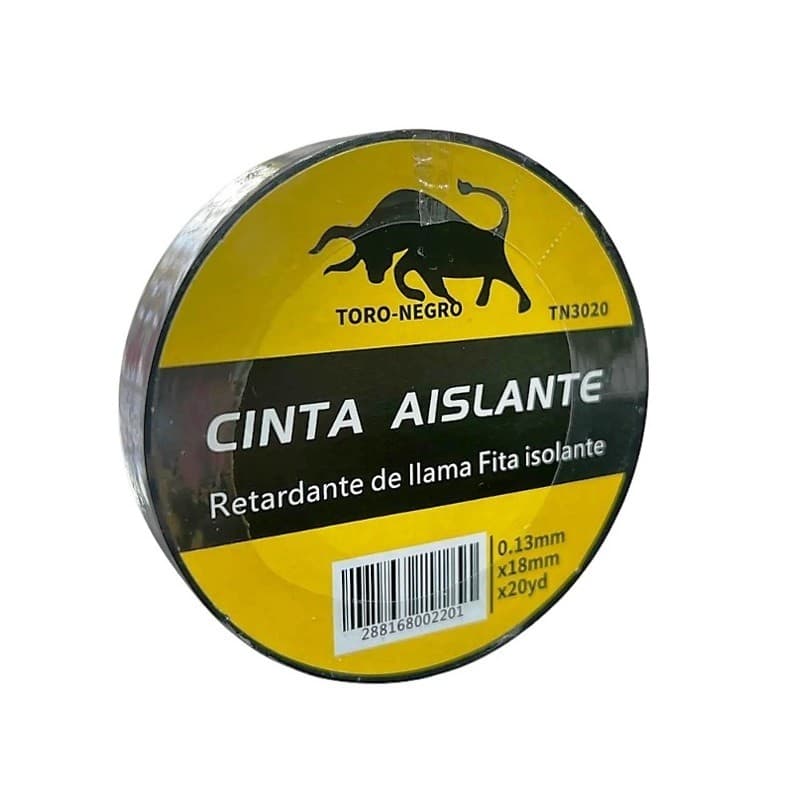 Imagen de CINTA AISLANTE ELECTRICA TORO NEGRO 18MM X 20MTS.