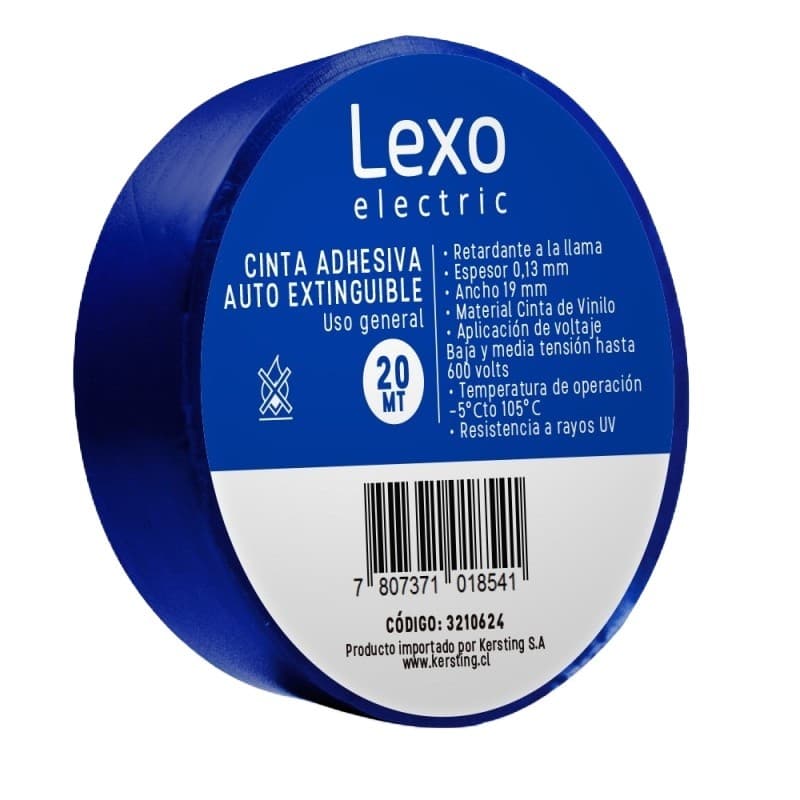 Imagen de CINTA AISLANTE ELECTRICA AZUL LEXO X 20MT