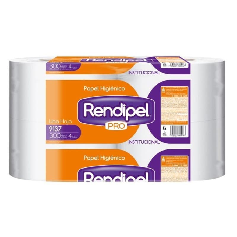 Imagen de PAPEL HIGIENICO RENDIPEL 300MT X6 ROLLOS