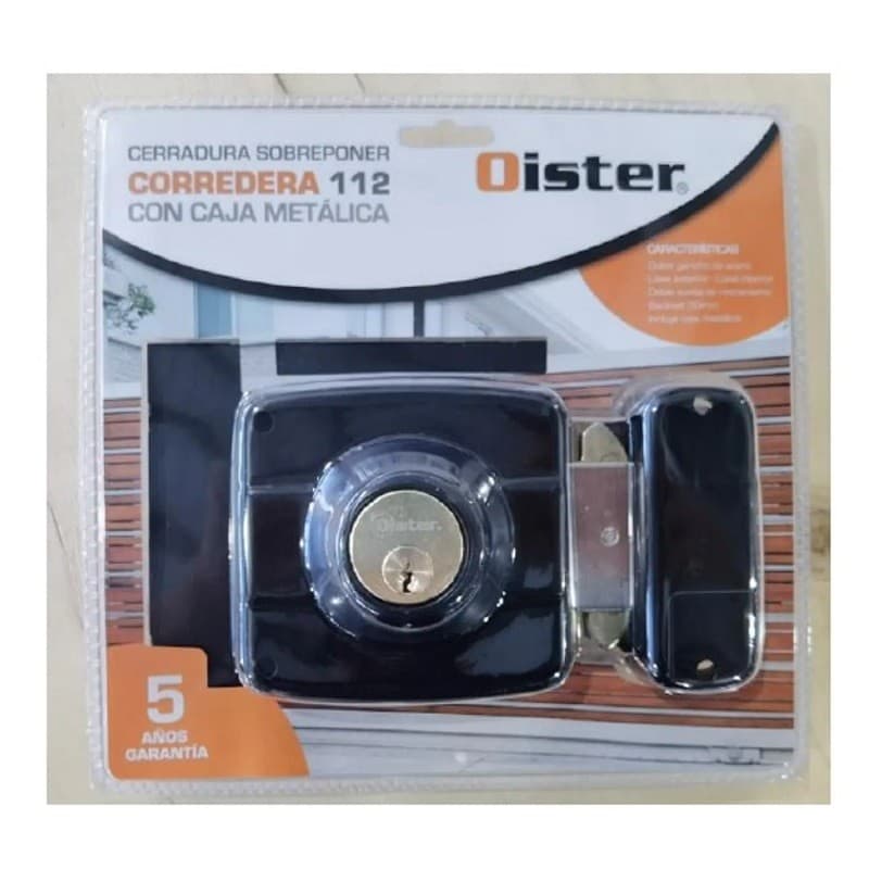Miniatura 2 de CERRADURA SOBREPONER CANGREJO NEGRO CON CAJA