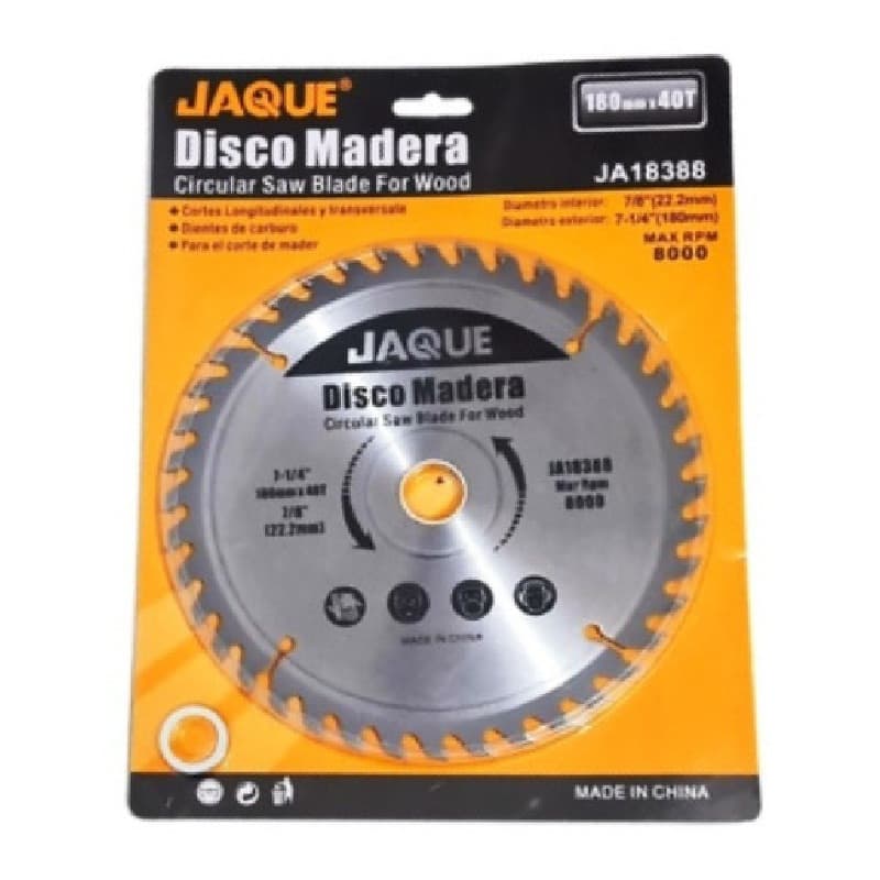 Imagen de DISCO CORTE MADERA 7 1/4" X 40T