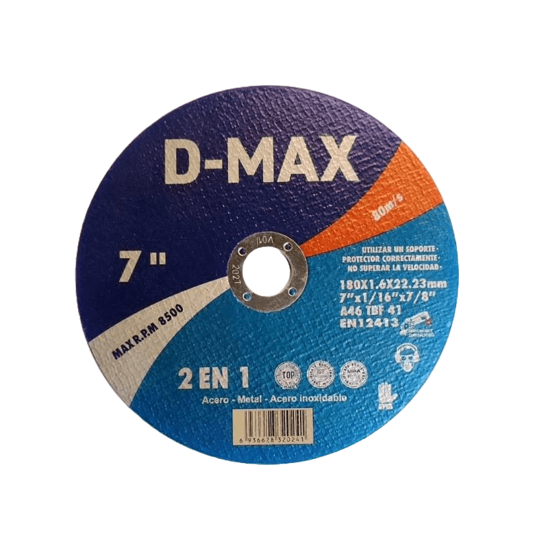 Imagen de DISCO DE CORTE METAL 1.6MM X 7" D-MAX