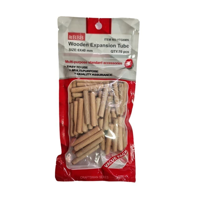 Miniatura 2 de TARUGO DE MADERA 6X40MM 70PCS