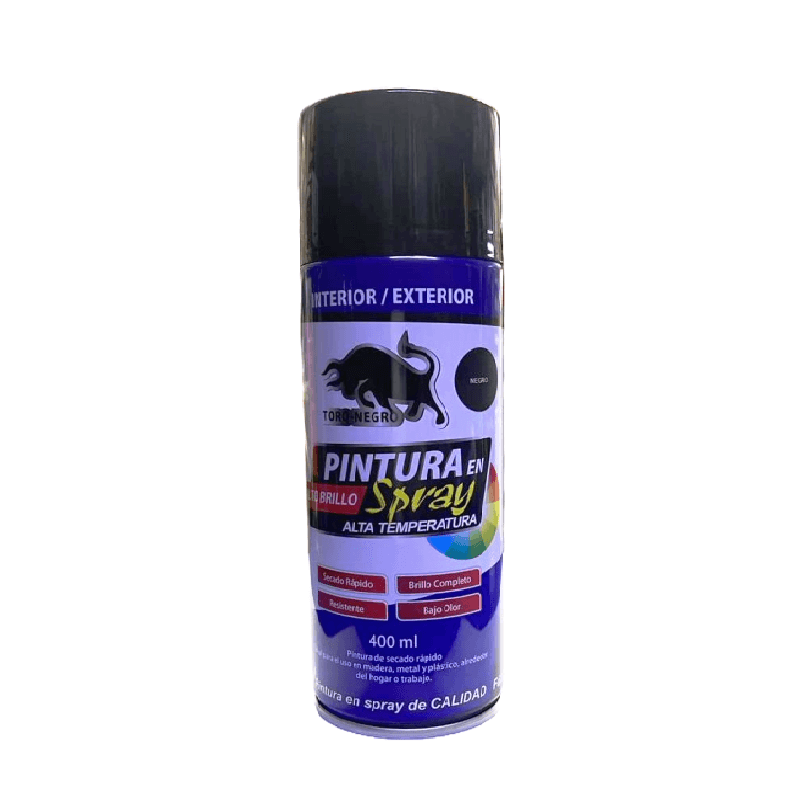 Imagen de ESMALTE SINTETICO SPRAY ALTA TEMPERATURA NEGRO 400ML