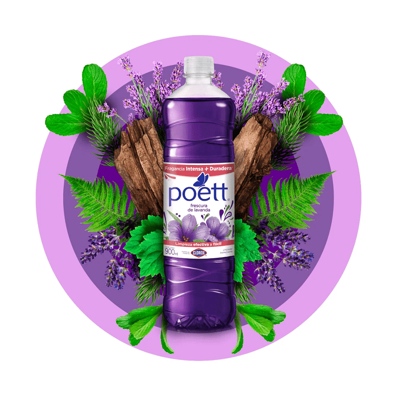 Miniatura 2 de LIMPIADOR POETT 900ML FRESCURA DE LAVANDA