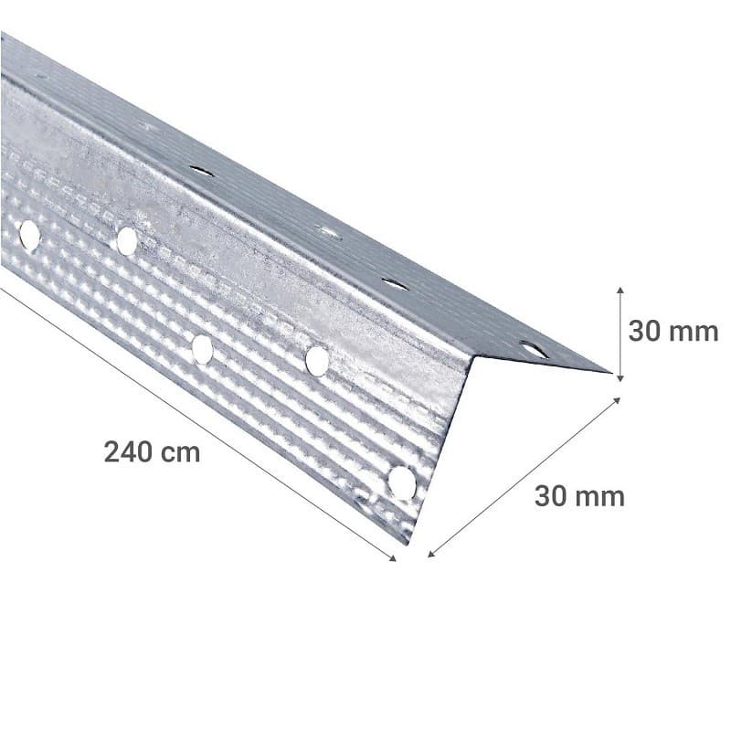 Miniatura 2 de PERFIL ESQUINERO TABIQUE PERFORADO 30X30MM X 2.40MT