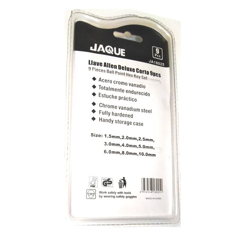 Miniatura 2 de LLAVE ALLEN CORTO SET 9PCS