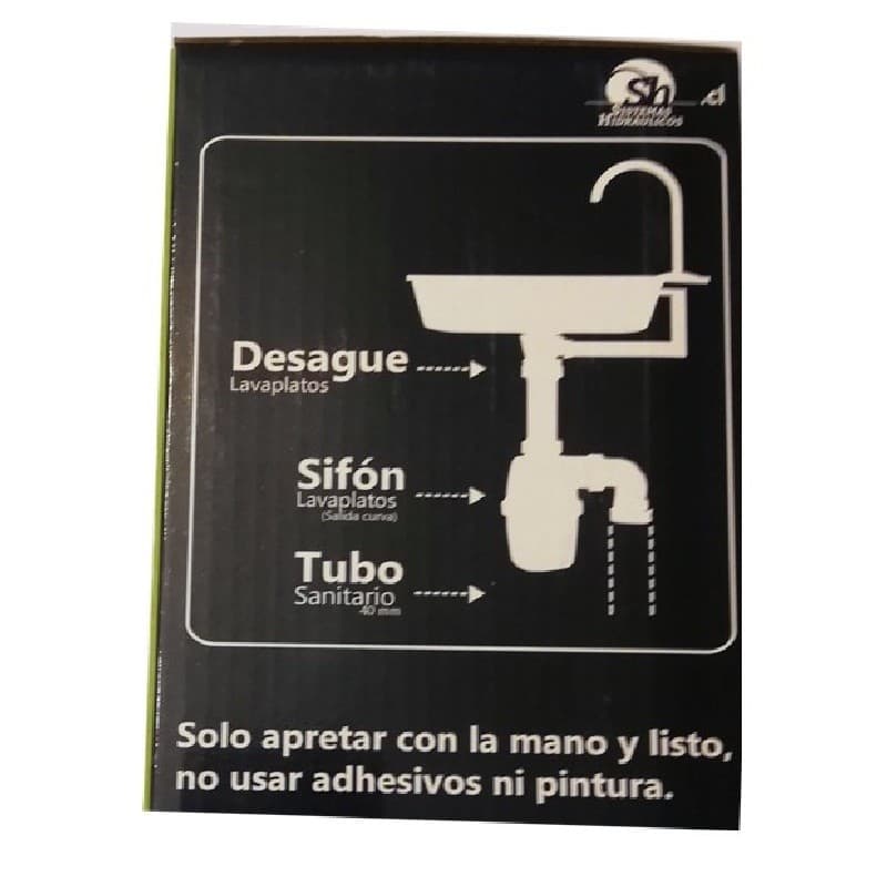 Miniatura 3 de SIFON LAVAPLATOS 11/4 - 11/2 S/CURVA 40MM
