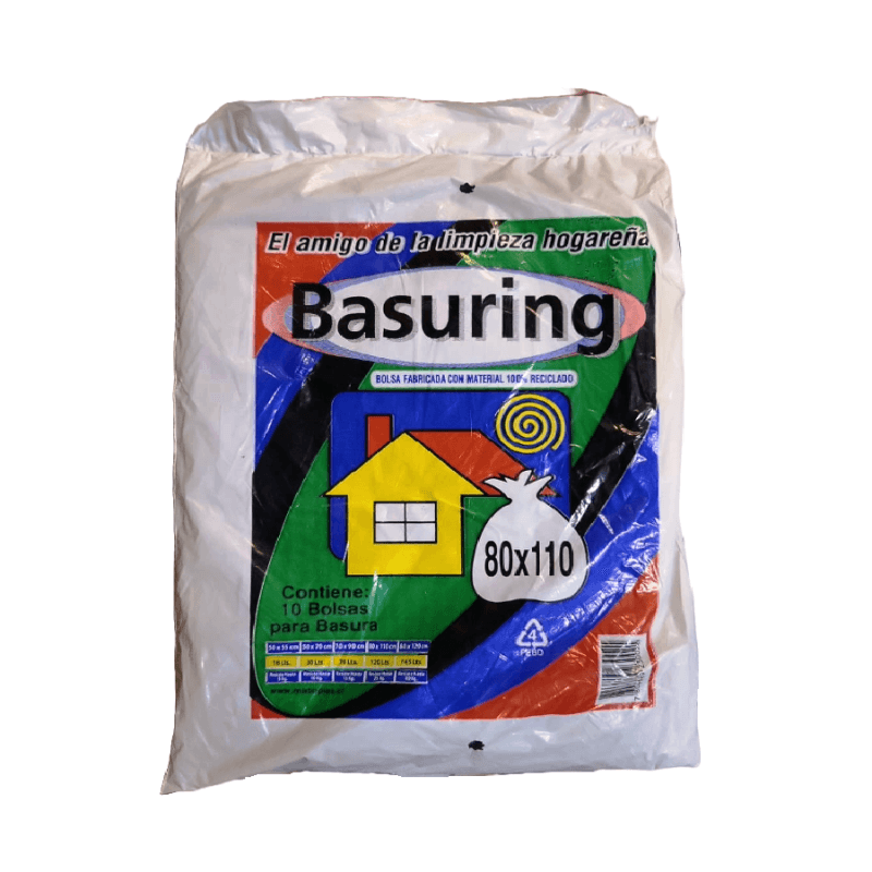 Imagen de BOLSA PARA BASURA BASURING 80X110 10UNDS