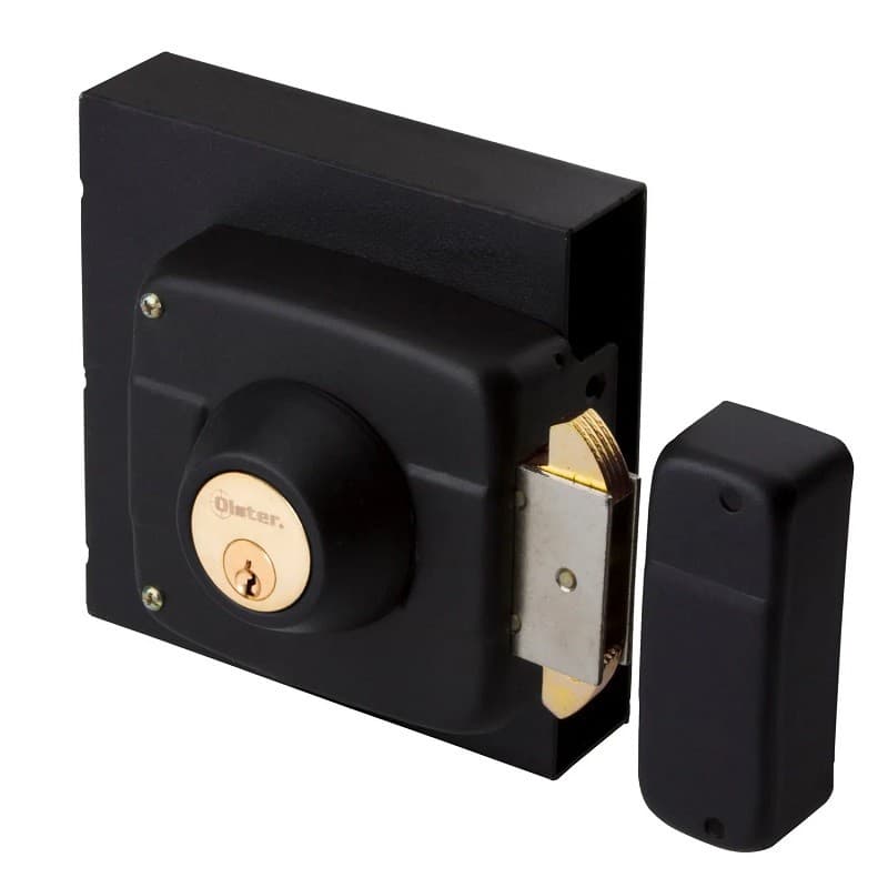 Imagen de CERRADURA SOBREPONER CANGREJO NEGRO CON CAJA