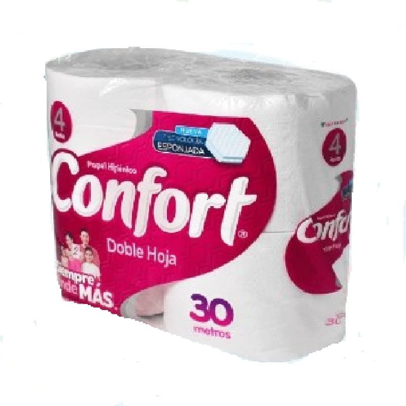 Imagen de PAPEL HIGIENICO CONFORT 30MT X4 ROLLOS