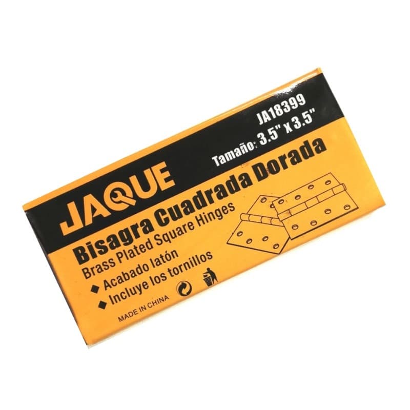 Miniatura 2 de BISAGRA DORADA CUADRADA 3.5X3.5" 2PCS