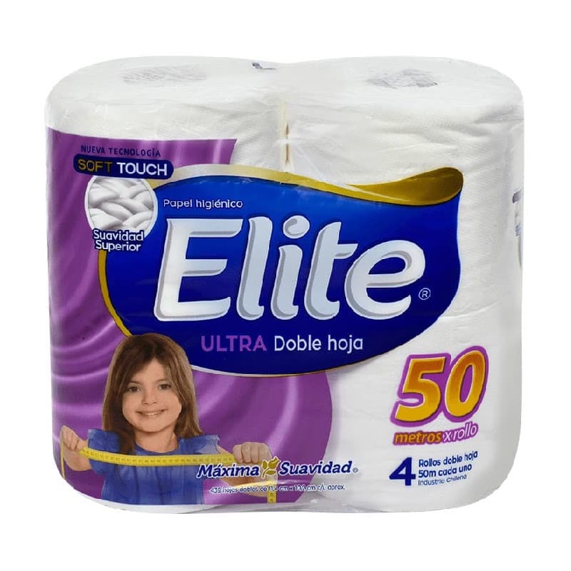 Imagen de PAPEL HIGIENICO ELITE ULTRA 50MT X4 ROLLOS