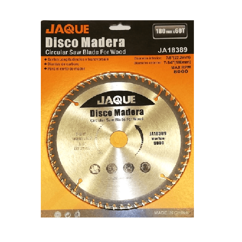 Imagen de DISCO CORTE MADERA 7 1/4" X 60T