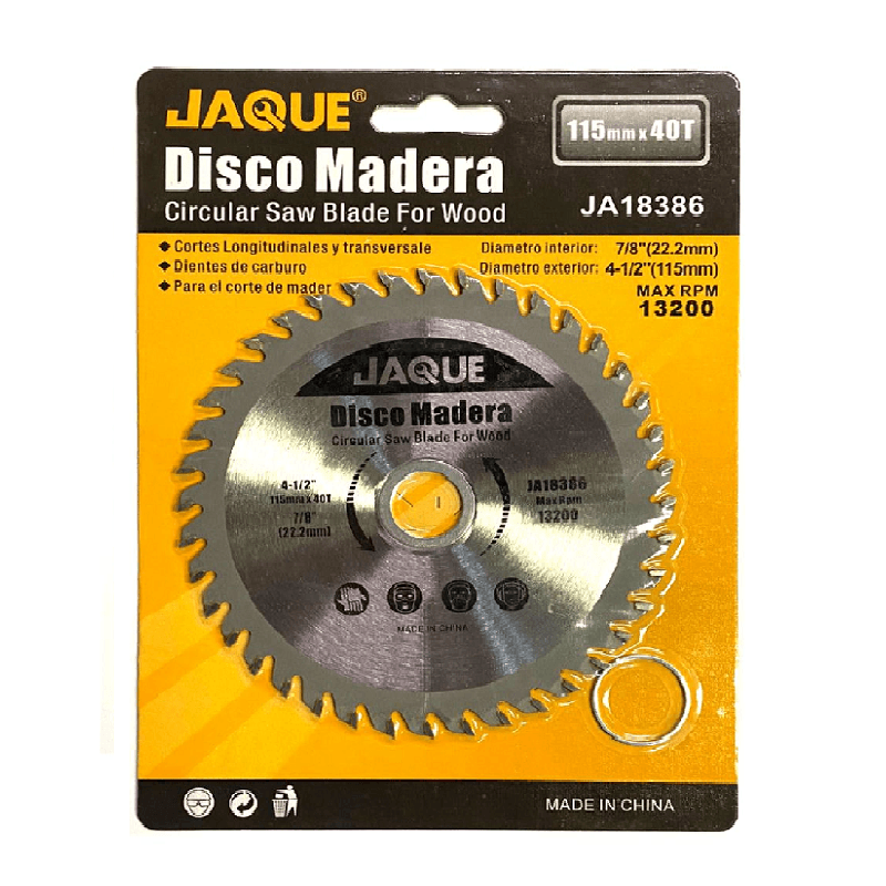Imagen de DISCO CORTE MADERA 115MM X 40T
