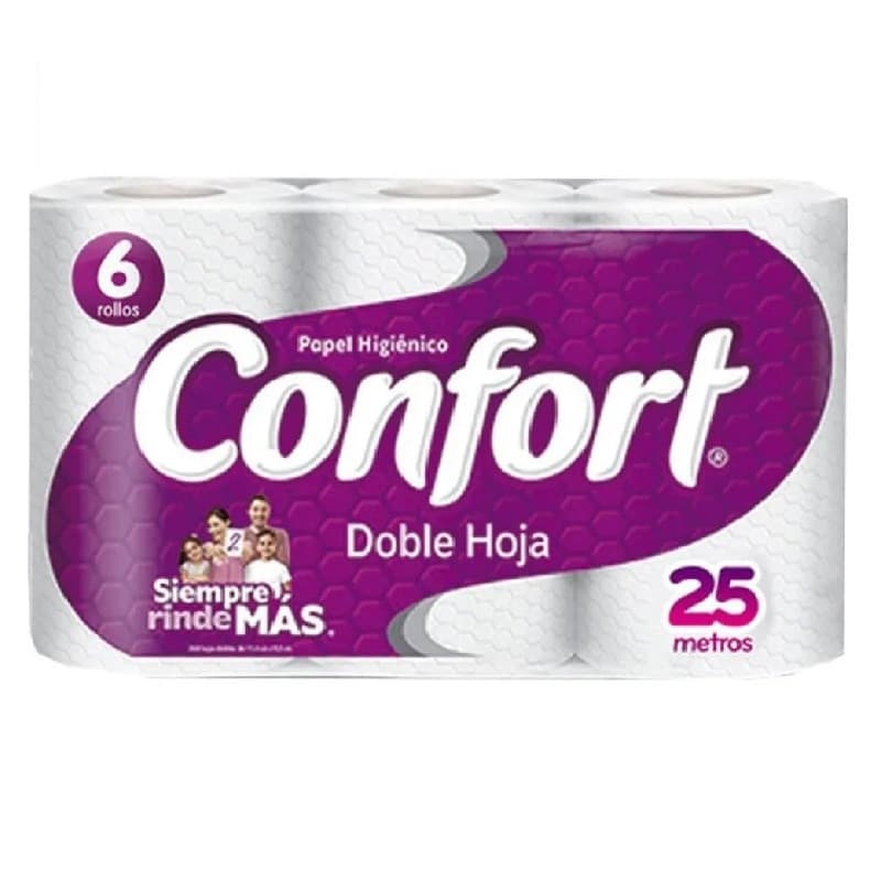 Imagen de PAPEL HIGIENICO CONFORT 25MT X6 ROLLOS