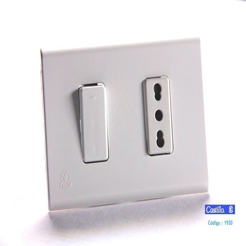 Imagen de INTERRUPTOR 9/12 + ENCHUFE 16A BLANCO