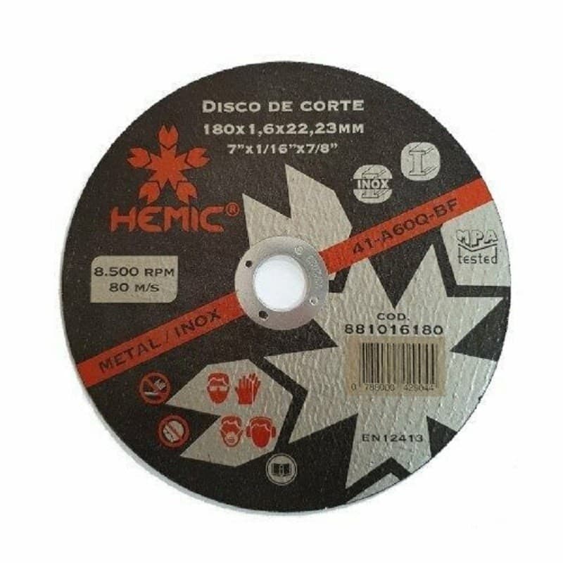 Imagen de DISCO DE CORTE METAL 1.6MM X 7" HEMIC