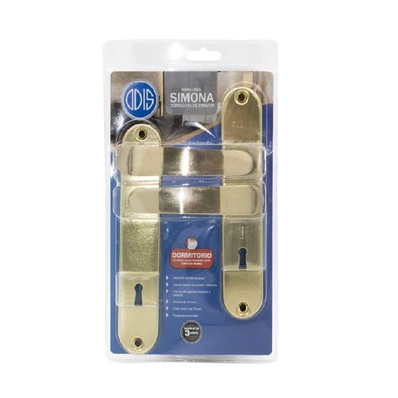 Miniatura 2 de CERRADURA EMBUTIR DORMITORIO LLAVE/LLAVE