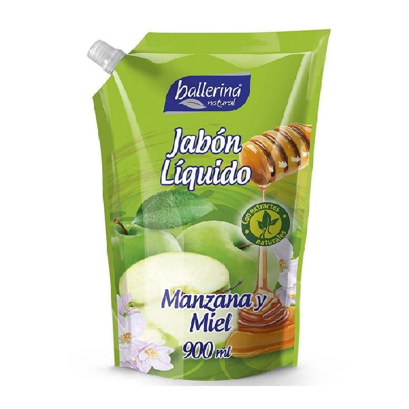 Imagen de JABON LIQUIDO BALLERINA MANZANA MIEL DP 900ML