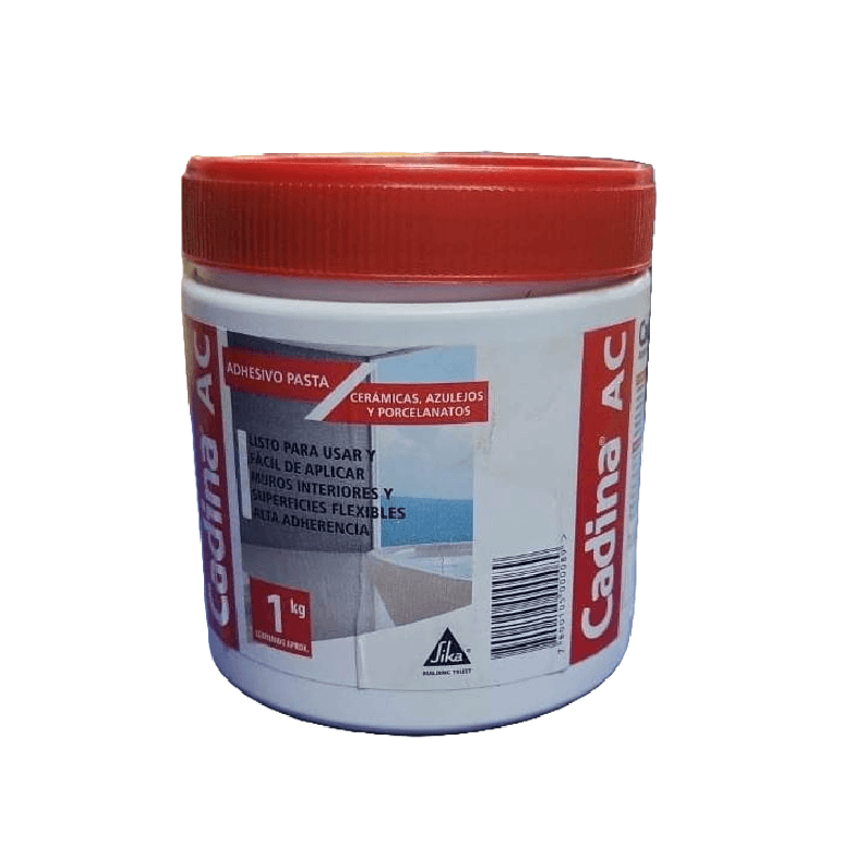 Imagen de Cadina Adhesivo Pasta AC es un adhesivo elaborado en base a emulsiones acrílicas, resinas sintéticas y cargas minerales especialmente seleccionadas, listo para su uso en interiores. Es fácil de aplicar y tiene una alta adherencia. Es un producto inocuo,